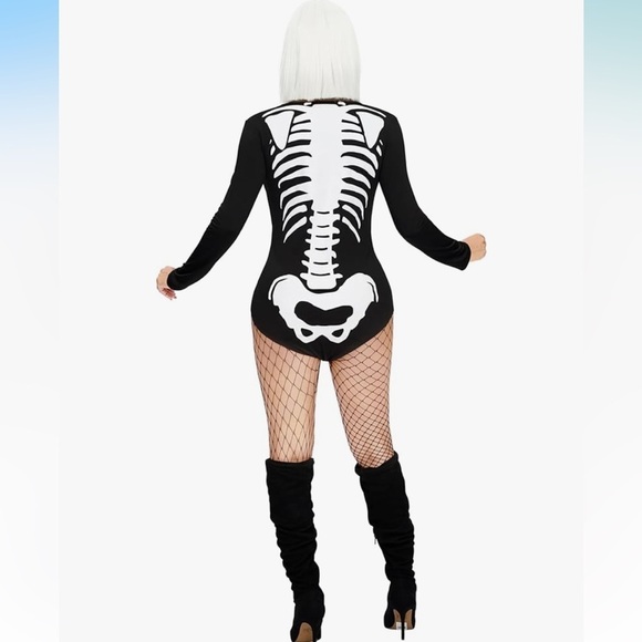 NWT Skeleton Print Bodysuit/ costume size Small - Picture 6 of 9